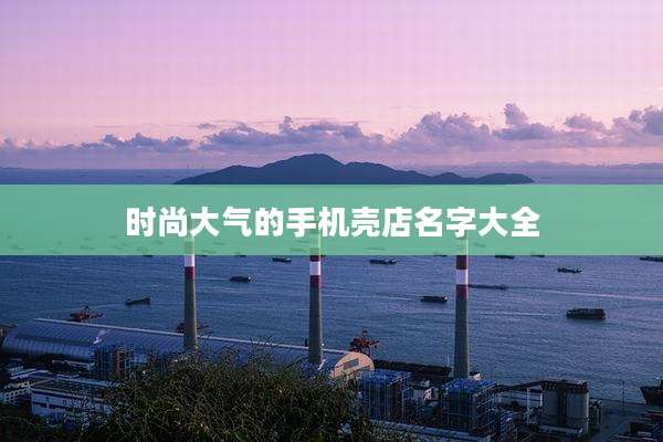 时尚大气的手机壳店名字大全