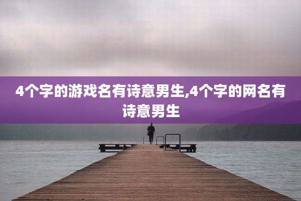 4个字的游戏名有诗意男生,4个字的网名有诗意男生