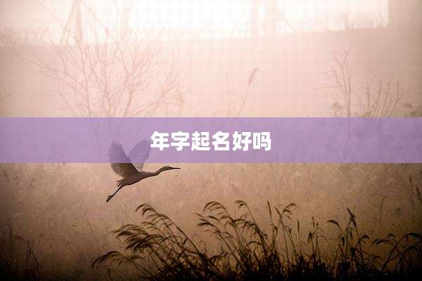 年字起名好吗