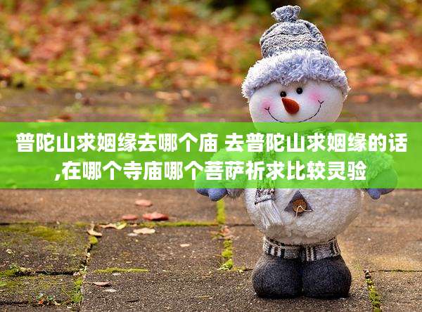 普陀山求姻缘去哪个庙 去普陀山求姻缘的话,在哪个寺庙哪个菩萨祈求比较灵验