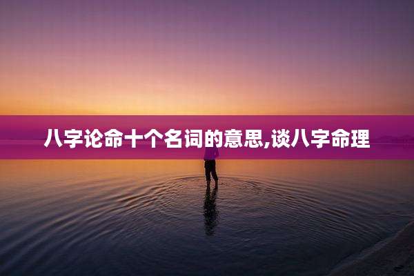 八字论命十个名词的意思,谈八字命理