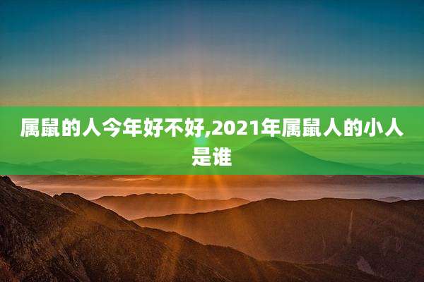 属鼠的人今年好不好,2021年属鼠人的小人是谁