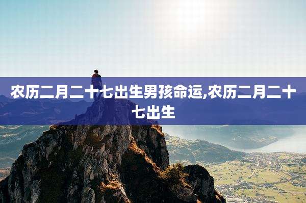 农历二月二十七出生男孩命运,农历二月二十七出生