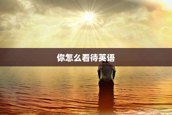 你怎么看待英语