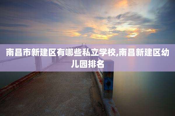 南昌市新建区有哪些私立学校,南昌新建区幼儿园排名