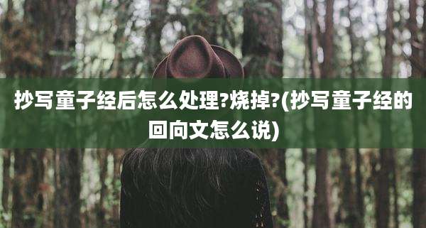 抄写童子经后怎么处理?烧掉?(抄写童子经的回向文怎么说)