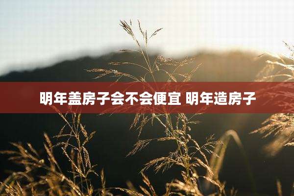 明年盖房子会不会便宜 明年造房子