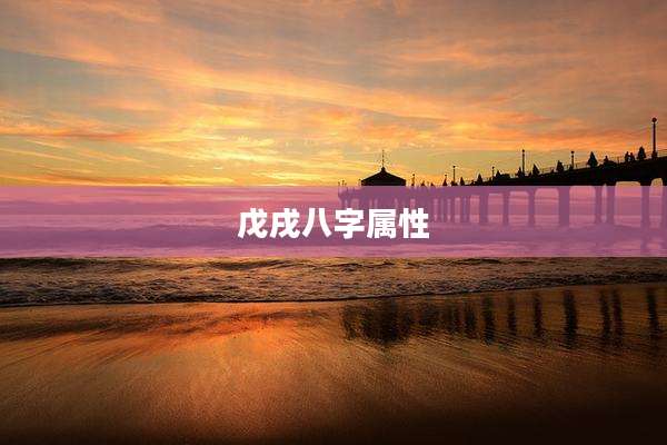 戊戌八字属性