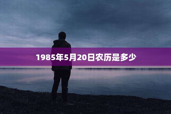 1985年5月20日农历是多少