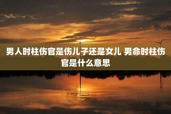 男人时柱伤官是伤儿子还是女儿 男命时柱伤官是什么意思