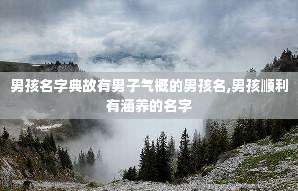 男孩名字典故有男子气概的男孩名,男孩顺利有涵养的名字