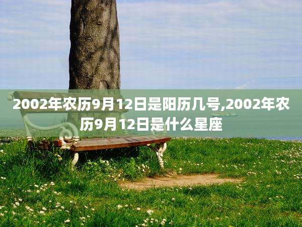 2002年农历9月12日是阳历几号,2002年农历9月12日是什么星座
