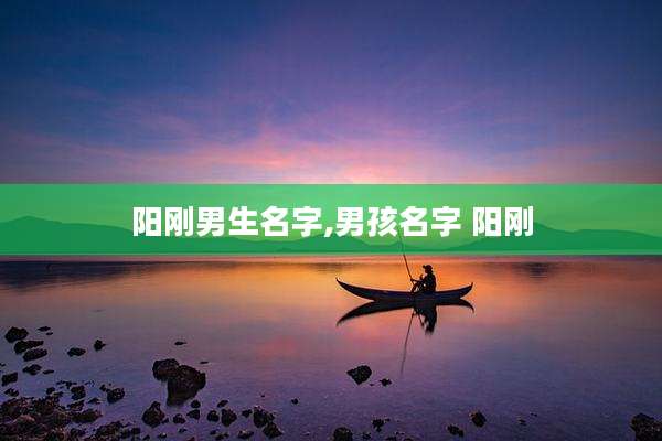 阳刚男生名字,男孩名字 阳刚