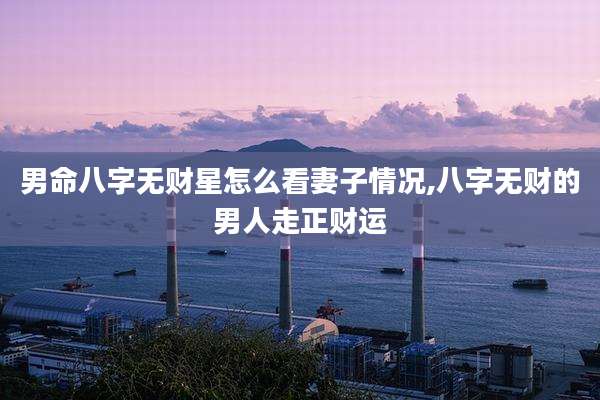 男命八字无财星怎么看妻子情况,八字无财的男人走正财运