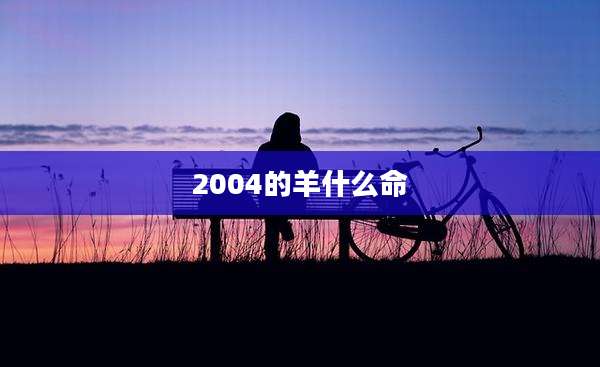 2004的羊什么命