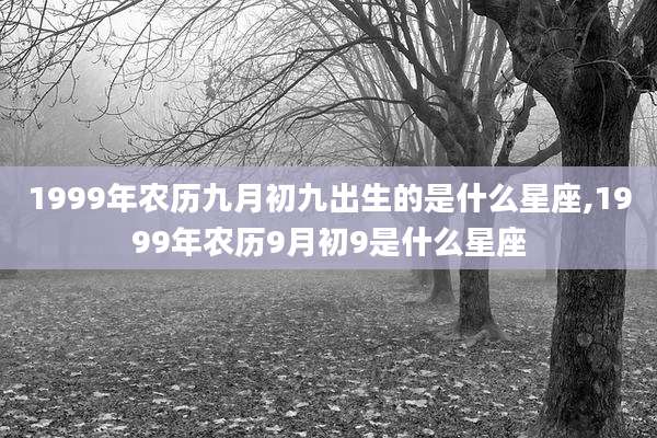 1999年农历九月初九出生的是什么星座,1999年农历9月初9是什么星座