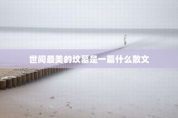 世间最美的坟墓是一篇什么散文
