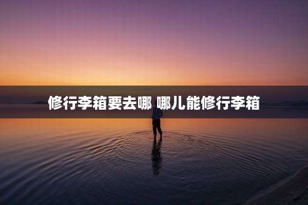 修行李箱要去哪 哪儿能修行李箱