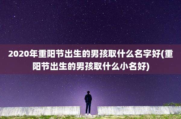 2020年重阳节出生的男孩取什么名字好(重阳节出生的男孩取什么小名好)