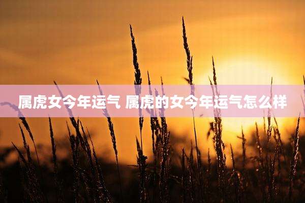 属虎女今年运气 属虎的女今年运气怎么样