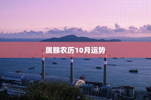 属猴农历10月运势