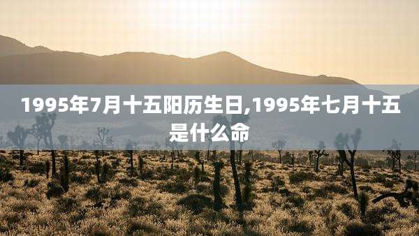 1995年7月十五阳历生日,1995年七月十五是什么命