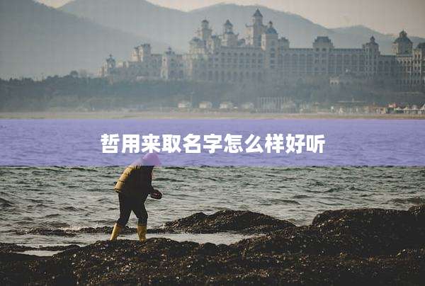 哲用来取名字怎么样好听