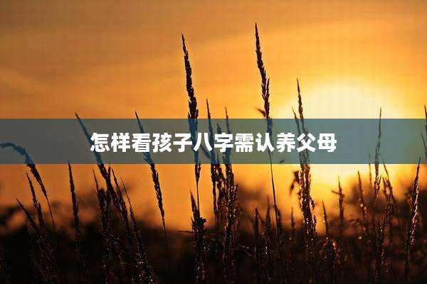 怎样看孩子八字需认养父母