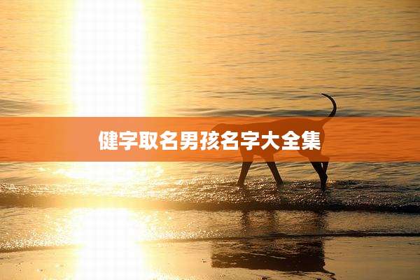 健字取名男孩名字大全集