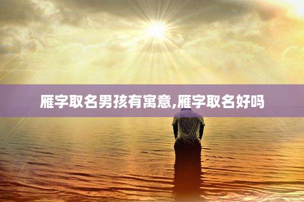 雁字取名男孩有寓意,雁字取名好吗
