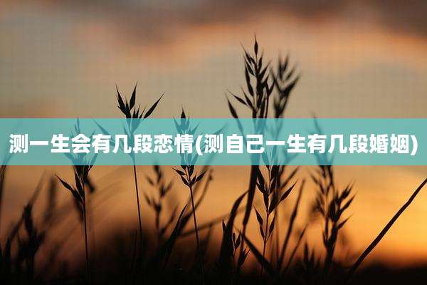 测一生会有几段恋情(测自己一生有几段婚姻)