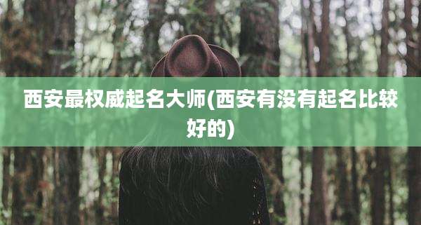 西安最权威起名大师(西安有没有起名比较好的)