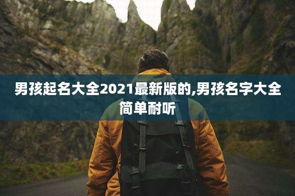 男孩起名大全2021最新版的,男孩名字大全简单耐听
