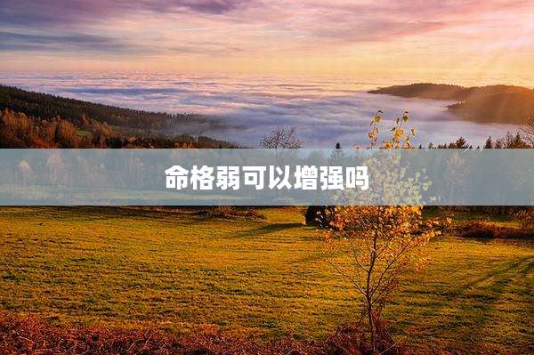 命格弱可以增强吗