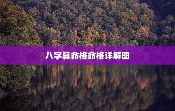 八字算命格命格详解图