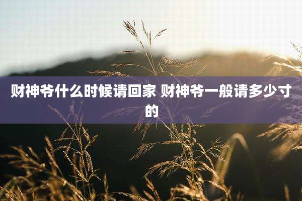 财神爷什么时候请回家 财神爷一般请多少寸的