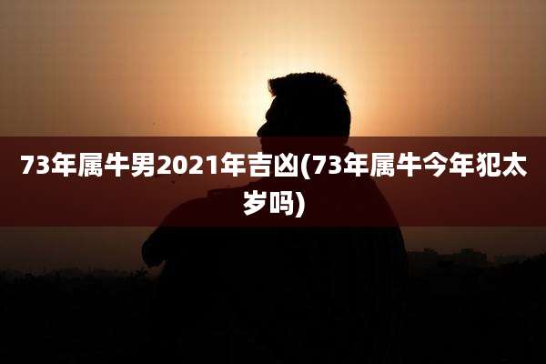 73年属牛男2021年吉凶(73年属牛今年犯太岁吗)