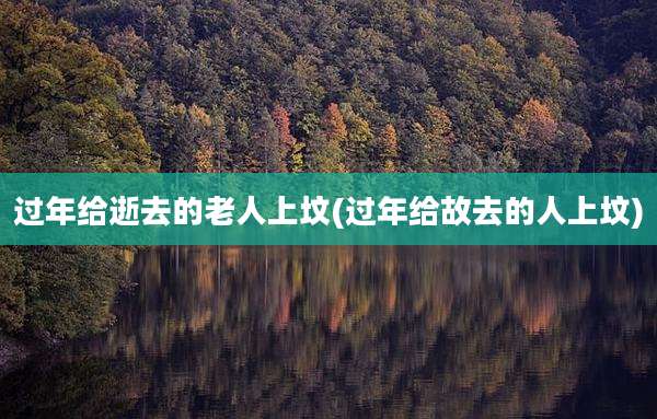 过年给逝去的老人上坟(过年给故去的人上坟)