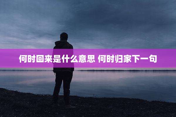 何时回来是什么意思 何时归家下一句
