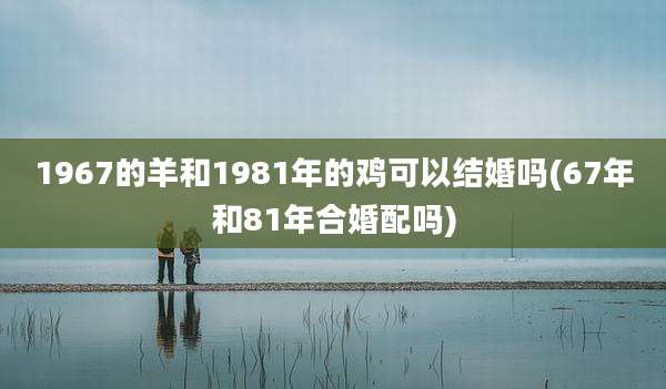 1967的羊和1981年的鸡可以结婚吗(67年和81年合婚配吗)