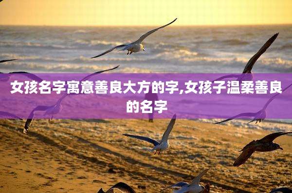 女孩名字寓意善良大方的字,女孩子温柔善良的名字