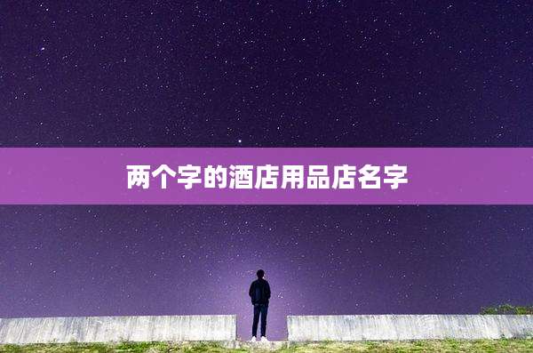 两个字的酒店用品店名字