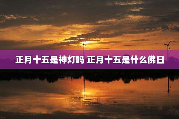 正月十五是神灯吗 正月十五是什么佛日