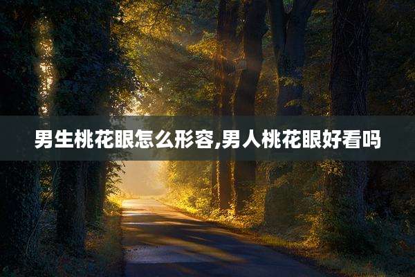 男生桃花眼怎么形容,男人桃花眼好看吗