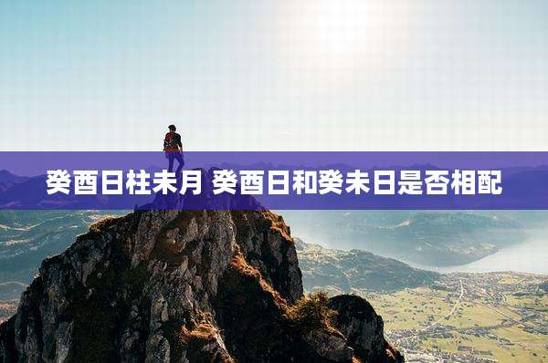 癸酉日柱未月 癸酉日和癸未日是否相配