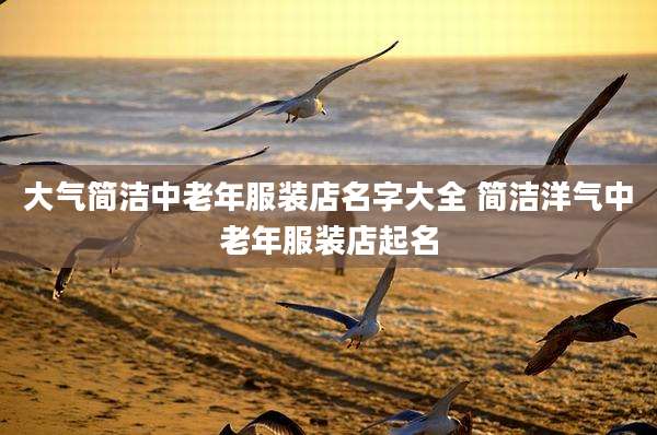大气简洁中老年服装店名字大全 简洁洋气中老年服装店起名