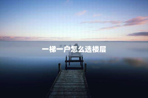 一梯一户怎么选楼层