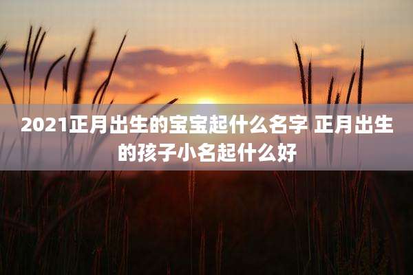2021正月出生的宝宝起什么名字 正月出生的孩子小名起什么好