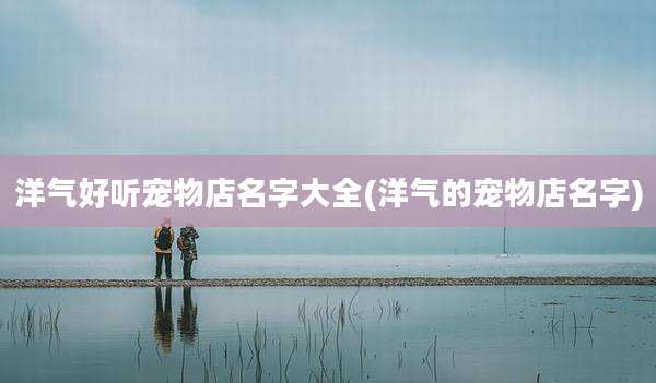 洋气好听宠物店名字大全(洋气的宠物店名字)