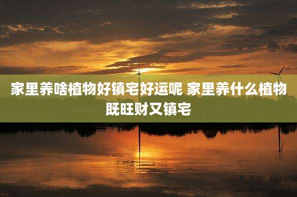 家里养啥植物好镇宅好运呢 家里养什么植物既旺财又镇宅